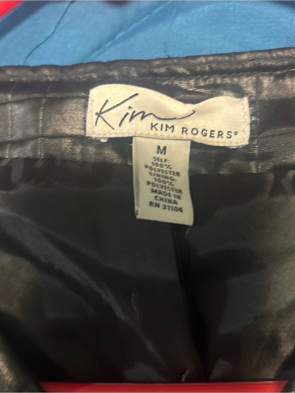 Kim Rogers Black Faux Leather Jacket